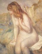 Pierre Renoir Bather on A Rock France oil painting reproduction